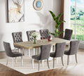Henf 63"-79" Dining Table Set for 8, 9 Pieces Extendable Dining Table and 8 by Henf