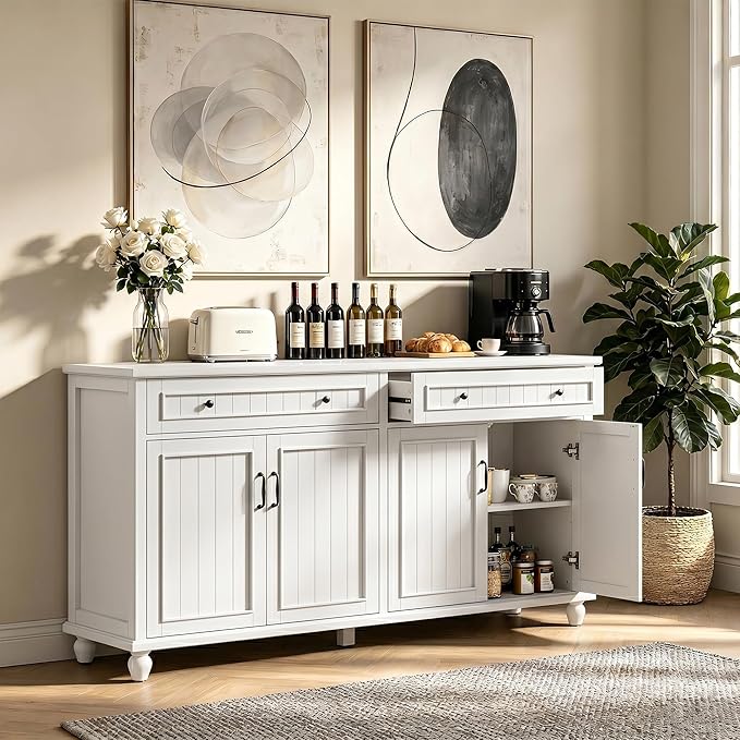 Scurrty Sideboard Buffet Cabinet, Vintage Coffee Bar Cabinets - Image 3