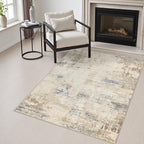 Area Rug Living Room: 3x5 Modern Washable Soft Carpet Beige Brown | by FXRHLP