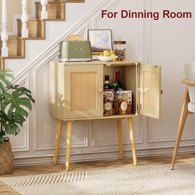 Sideboard Buffet Kitchen Storage Cabinet, Small Coffee Bar Cabinet - Image 7
