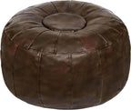 Thgonwid Unstuffed Moroccan Storage Pouf Foot Stool Ottoman Seat Handmade Faux by Thgonwid