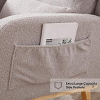 HCHAIRH Rocking Chair Nursery, Sherpa Nursing Rocking Chairs, Upholstered - Image 6