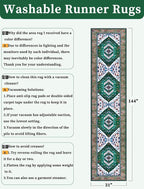 SERISSA 2'6"x12' Washable Non Slip Boho Runner Rug - Image 6