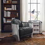 Art Leon Genuine Leather Accent Chairs - Image 6