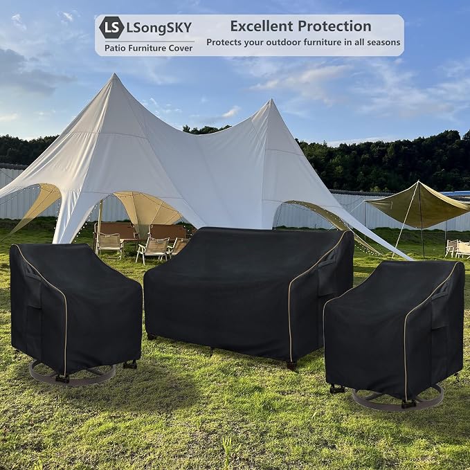Outdoor 2-Seater Loveseat Cover, Patio Sofa Covers Fits up to 58W x 32.5D x 31H - Image 5