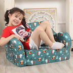 MOMCAYWEX Kids Sofa, 2-in-1 Flip-Out Foam Couch, Foldable Soft Play Lounge Chair - Image 4