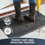 Front Door Mat Outside Entrance, Heavy Duty Waterproof Doormat | 73"x46" - Image 2