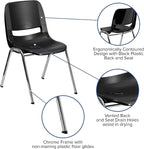 Flash Furniture HERCULES Series 440 lb. Capacity Kid's Black Ergonomic Shell - Image 4