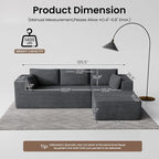 106" Cloud Sectional Boneless Couches - Image 2