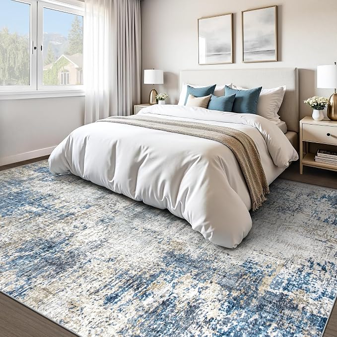pmtsns Area Rugs 9x12 for Living Room: Washable Rug Modern Abstract Neutral - Image 6