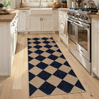 Lahome Checkered Easy Jute Outdoor Runner Rug, 2x6 Kitchen Rugs Washable | - Image 8