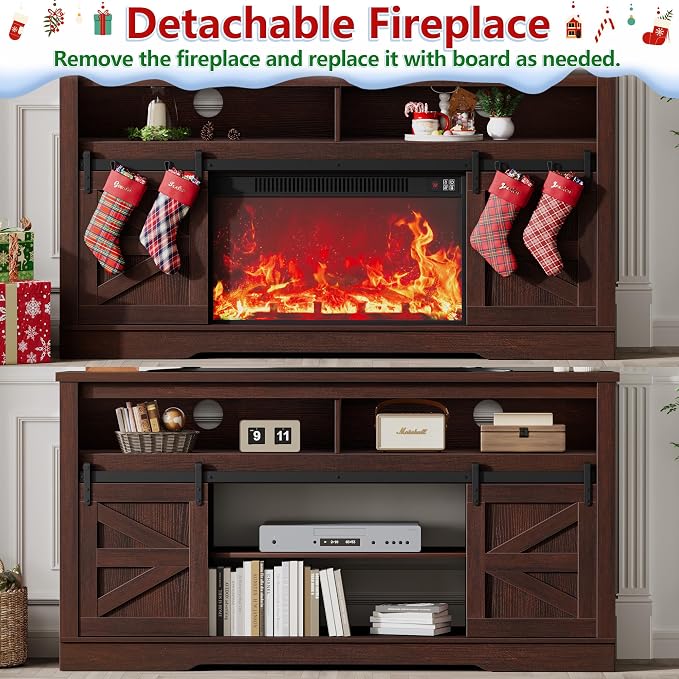 JUMMICO Fireplace TV Stand for 65+ Inch TV - Image 7