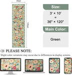 DUKINO 3x10 Runner Rug, Floral Washable Kitchen Runner Rug Non Slip, Low Pile - Image 2