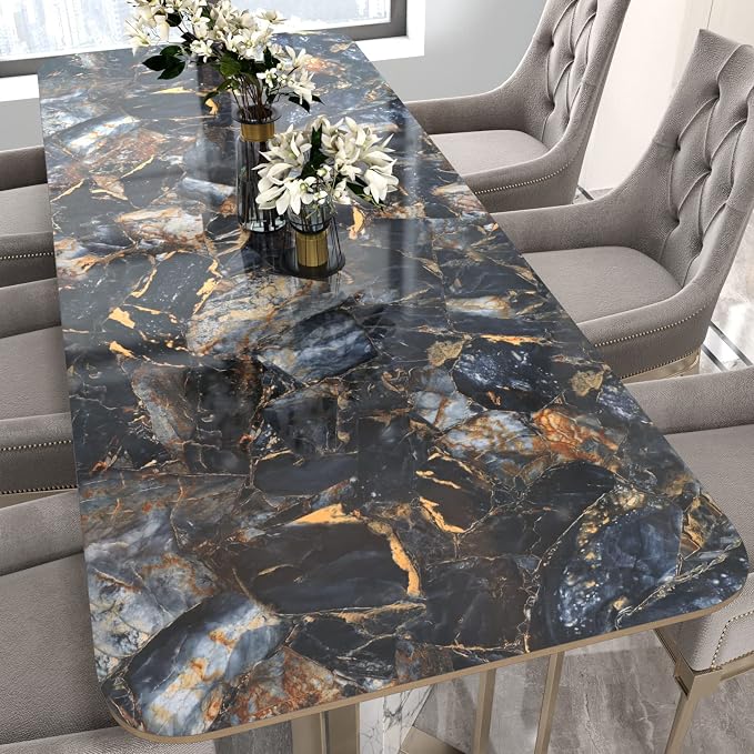 Marble Black Contact Paper Peel and Stick Countertops Gold Contact Paper Peel - Image 2