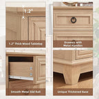 Joaxswe Farmhouse 5 Drawer Dresser - Image 7