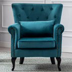 Mid Century Modern Accent Chair Upholstered Armchair Comfy Velvet Fabric Single by Janoray