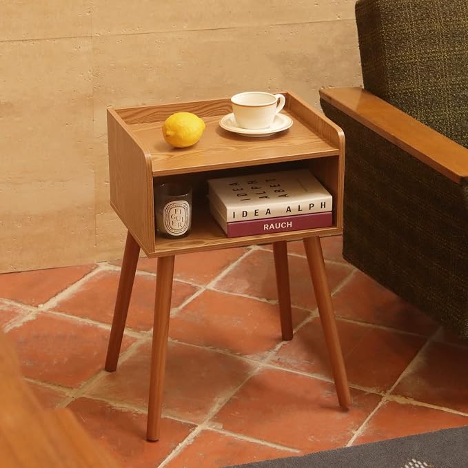 MaxSmeo Nightstand, Mid Century Modern Side Table Bedroom - Image 7