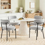 DUMOS Dining Chairs Set of 2, Mid Century Modern Chair Round Upholstered Curved by DumosLifestyle