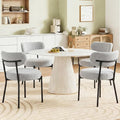 DUMOS Dining Chairs Set of 4, Mid Century Modern Chair Round Upholstered Curved by DumosLifestyle