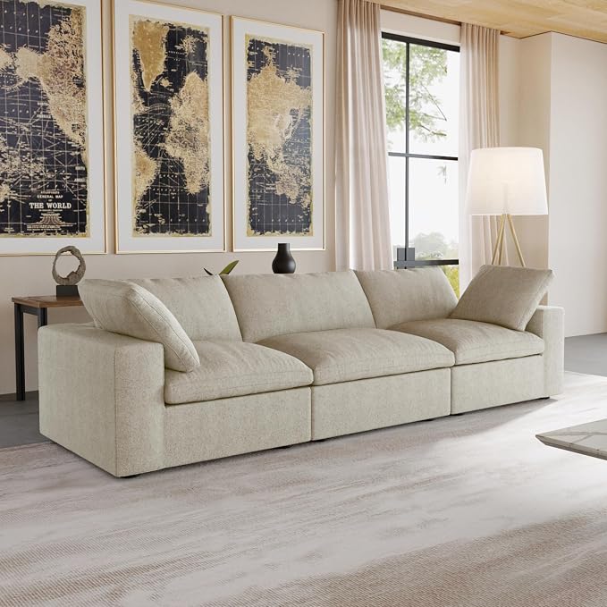 JACH 3-Seater Cloud Modular Sectional Couches, Convertible Couch, Cushion - Image 8