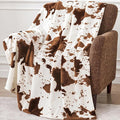 Edenleaf Cow Print Blanket 60"x80", Ultra Soft Flannel Cow Throw Blanket by Edenleaf