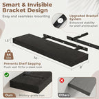 FLYJOE Floating Shelves for Wall, 30 Inch Floating Shelves Set of 2, Kitchen - Image 2