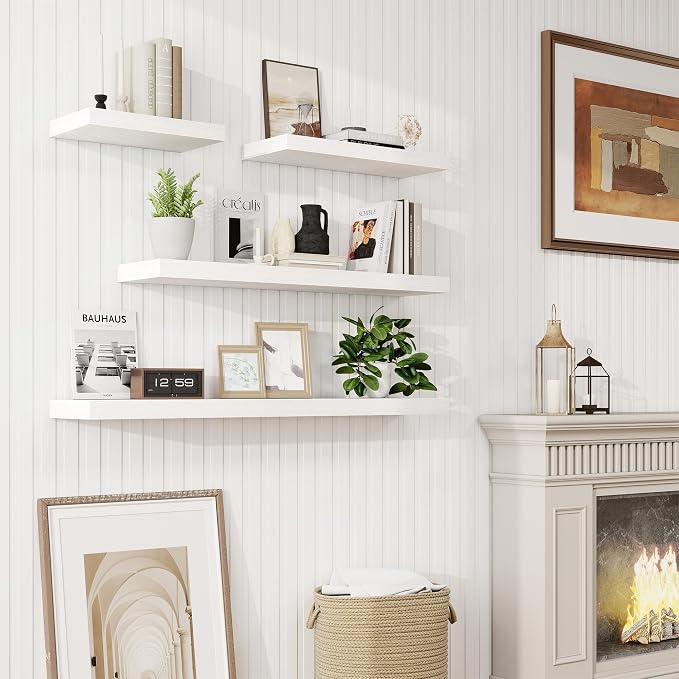 Acovy 16 Inch Floating Shelves, 9.3" Deep Floating Shelf Wall Mounted, Rustic - Image 2