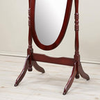 Roundhill Furniture Traditional Queen Anna Style Wood Floor Cheval Mirror - Image 2