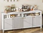 GarveeLife 65 Inch Fluted Sideboard Buffet Cabinet by GarveeLife