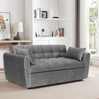 65 Inch Convertible Sleeper Sofa, 3-in-1 Sleeper Loveseat - Image 7