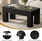 FABATO 41.7'' Lift Top Coffee Table, Wooden Rectangle Coffee Table - Image 7