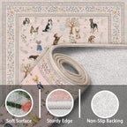 Pink Floral Hallway Runner Rug 2x10 - Image 6