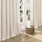 Linen Curtains for Living Room 80 Inches Long Modern Farmhouse Decor Light - Image 5