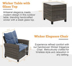 Shintenchi 3 Pieces Patio Furniture Set 3 Pieces PE Rattan Wicker Chairs - Image 4