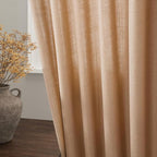 Camel Linen Curtains for Living Room 92 Inches Long Back Tab and Rod Pocket - Image 9