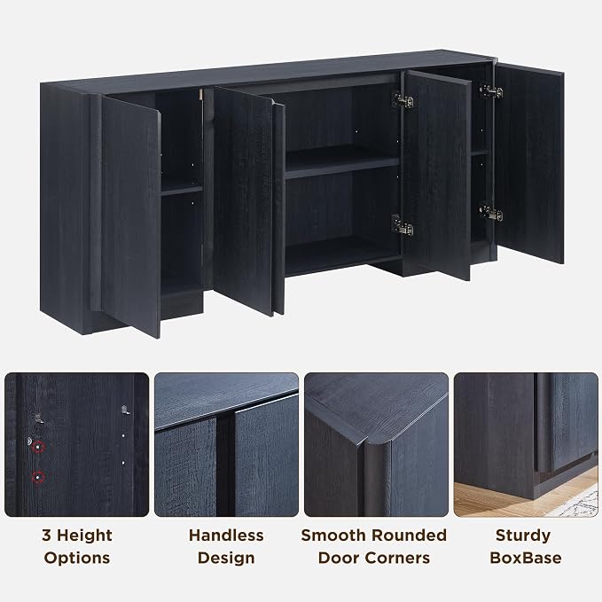 JXQTLINGMU 66" Large Sideboard Buffet Cabinet - Image 5