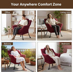 Welnow Lazy Chair for Living Room, Modern Reading Accent Chair - Image 7