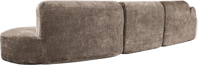 Merax 3-Piece 140" Curved Sectional Sofa Set, 4 Seat L-Shaped Modular Modern - Image 8
