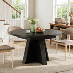 iPormis 43.3in-59in Extendable Round Dining Table - Image 8