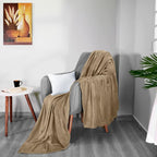 Utopia Bedding Ultra Soft Fleece Bed Blanket Queen Size Camel | Microfiber - Image 7
