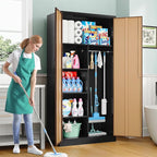 SISESOL Wide & Deep Metal Storage Cabinet - Image 2