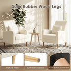 COLAMY Mid-Century Modern Upholstered Accent Chair - Image 5