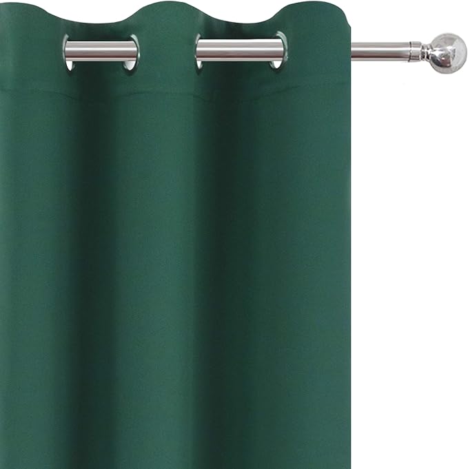 Green Blackout Curtains 40 x 63 Inch Length/Set of 2 Curtain Panels/Thermal - Image 7