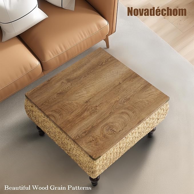 31.5" Lift Top Coffee Table for Living Room, Square Farmhouse Coffee Table - Image 6