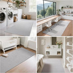 Hallway Runner Rug Extra Long Kitchen Runner Washable Gray 2x8 ft | Boho Woven - Image 9