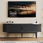 LINSY HOME 58" Fluted TV Stand for TVs up to 65 Inch, Mid Century Modern by LINSYHOME