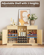 55" Fluted Wine Bar Cabinet - Image 4