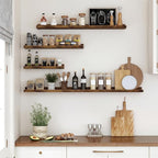 Floating Shelves for Wall, 36 inch Wood Floating Shelves Set of 2, Picture - Image 4