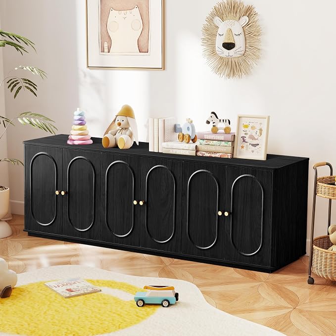 63'' Fluted Sideboard Buffet Cabinet - Image 3