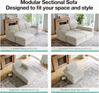 Novilla 108" Modular Sectional Sofa, Modular Sectional Couches - Image 18